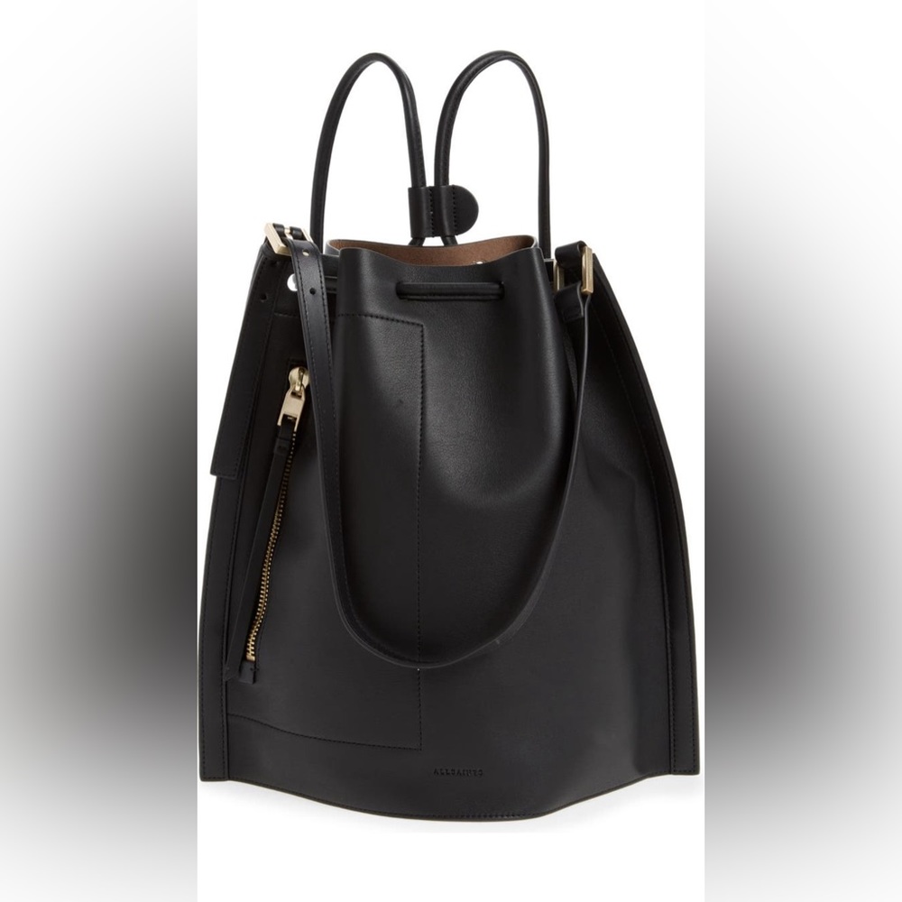 All Saints Alpha Leather Backpack